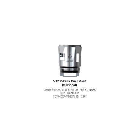 RESISTANCES DUAL MESH 0.20 OHM TFV12 PRINCE - P-TANK SMOK 