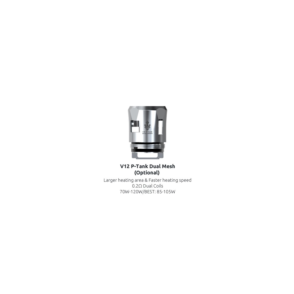 RESISTANCES DUAL MESH 0.20 OHM TFV12 PRINCE - P-TANK SMOK 