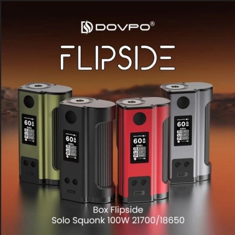 Box Flipside Solo 100W 21700/18650 + Bouteille Squonk - Dovpo